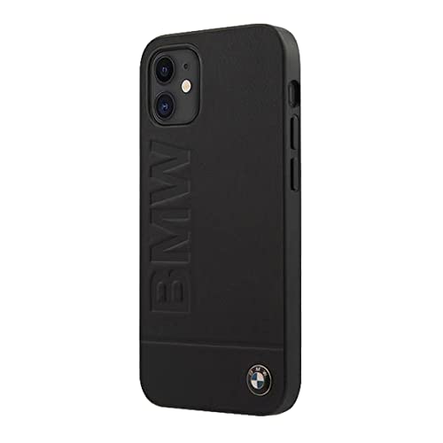 BMW Hard Case Leder Hot Stamp für Apple iPhone 12 Mini - schwarz von BMW