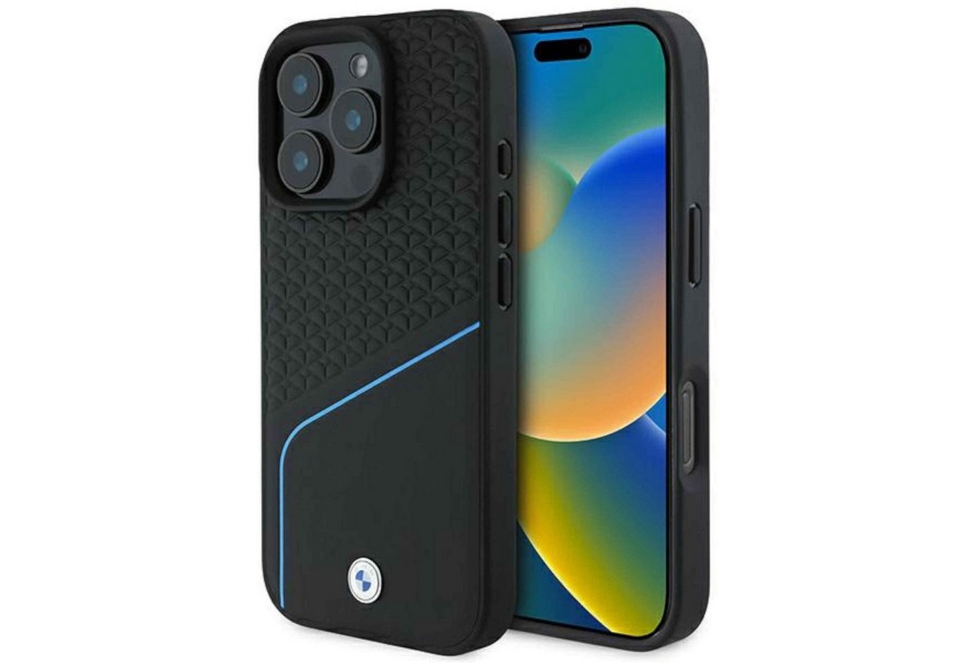 BMW Smartphone-Hülle BMW Apple iPhone 16 Pro Hardcase Sign Leather Textured Line MagSafe BMW Smartphone-Hülle BMW Apple iPhone 16 Pro Hardcase Sign Leather Textured Line MagSafe von BMW