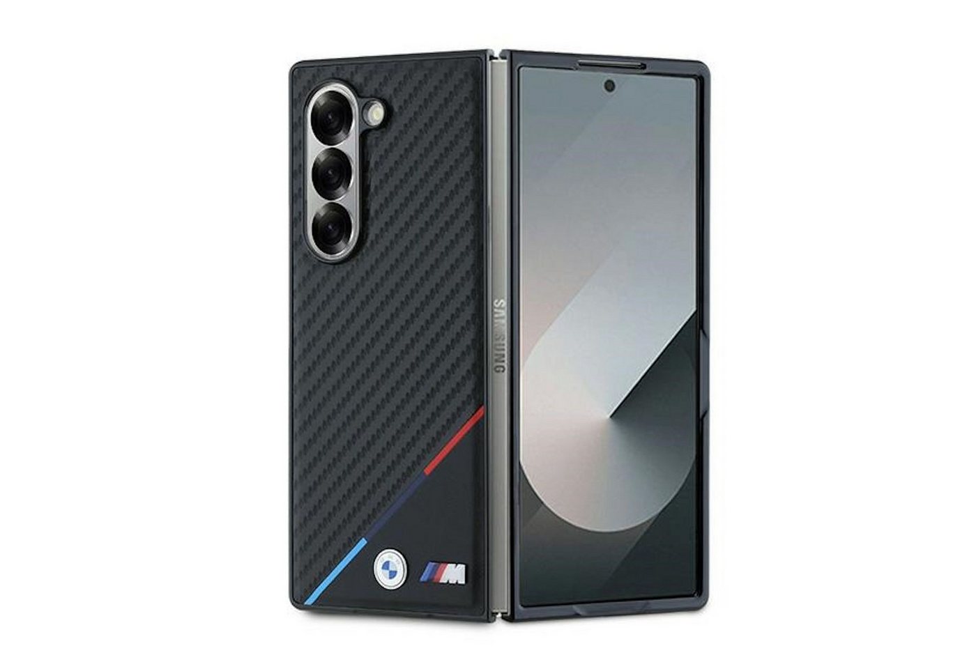 BMW Smartphone-Hülle BMW Samsung Galaxy Z Fold6 Hardcase Carbon Design Tricolor MagSafe BMW Smartphone-Hülle BMW Samsung Galaxy Z Fold6 Hardcase Carbon Design Tricolor MagSafe von BMW