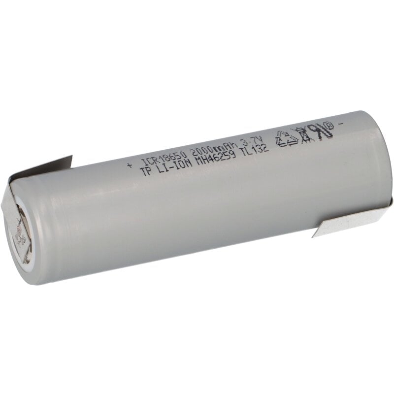 TerraE INR 18650 20P Li-Ion Akku - 3,7V 2000mAh 30A Z-Lötfahne TerraE INR 18650 20P Li-Ion Akku - 3,7V 2000mAh 30A Z-Lötfahne von BMZ