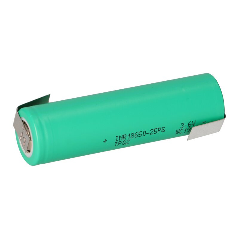 TerraE INR 18650 25P Li-Ion Akku - 3,6V 2500mAh 20A Z-Lötfahne TerraE INR 18650 25P Li-Ion Akku - 3,6V 2500mAh 20A Z-Lötfahne von BMZ
