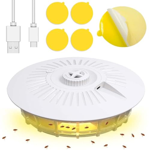 BNGXR Flohfalle,Klebrige Flohfalle,Flohfalle für Wohnung,5 Stück Flohklebematten,Flohfalle Nachfüllen,Kuppelflohfalle Mit Klebescheiben,für Schlafzimmer, Wohnzimmer,Küche,Wohnung von BNGXR