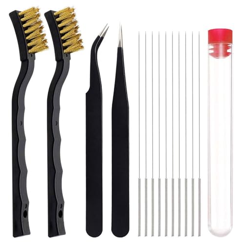 3D Drucker Düse Reinigung Kit 3D Drucker Düsenreinigungsnadeln Reinigungsset 3D Drucker Düsenreiniger 3D Drucker Zubehör 10pcs 0.4mm Edelstahl Düsenreinigungsnadeln 2pcs Drahtbürste Und 2pcs Pinzetten 3D Drucker Düse Reinigung Kit 3D Drucker Düsenreinigungsnadeln Reinigungsset 3D Drucker Düsenreiniger 3D Drucker Zubehör 10pcs 0.4mm Edelstahl Düsenreinigungsnadeln 2pcs Drahtbürste Und 2pcs Pinzetten von BNOYONERAS