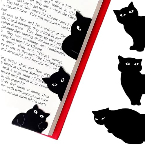 Magnetische Lesezeichen Katze Schwarze Katze Magnetische Lesezeichen Mädchen Kätzchen Lesezeichen 3D Lesezeichen Katze Lesezeichen Magnetisch für Katzenliebhaber Geschenk für Lehrer, Studenten von BNOYONERAS