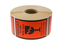 Etiketter m/tekst: Fragile Handle with care160x75x160mm 1,437kg (1stk) von BNT