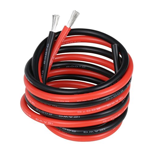 BNTECHGO 12 Gauge Silicone Wire Ultra Flexible 20 Feet high temp 200 deg C 600V 12 AWG Silicone Wire 680 Strands of Tinned Copper Wire Stranded Wire Model Battery Cable Black and Red Each Color 10 ft BNTECHGO 12 Gauge Silicone Wire Ultra Flexible 20 Feet high temp 200 deg C 600V 12 AWG Silicone Wire 680 Strands of Tinned Copper Wire Stranded Wire Model Battery Cable Black and Red Each Color 10 ft von BNTECHGO