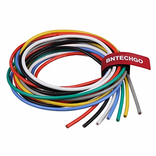 BNTECHGO 14 Gauge Silicone Wire Kit Ultra Flexible 7 Color High Resistant 600V 200 deg C Silicone Rubber Insulation 14 AWG Silicone Wire 400 Strands of Tinned Copper Wire Stranded Wire Battery Cable BNTECHGO 14 Gauge Silicone Wire Kit Ultra Flexible 7 Color High Resistant 600V 200 deg C Silicone Rubber Insulation 14 AWG Silicone Wire 400 Strands of Tinned Copper Wire Stranded Wire Battery Cable von BNTECHGO