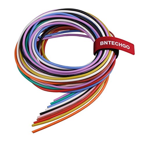 BNTECHGO 16 Gauge Silicone Wire Kit Ultra Flexible 10 Color High Resistant 200 deg C 600V Silicone Rubber Insulation 16 AWG Silicone Wire 252 Strands of Tinned Copper Wire Stranded Wire Battery Cable BNTECHGO 16 Gauge Silicone Wire Kit Ultra Flexible 10 Color High Resistant 200 deg C 600V Silicone Rubber Insulation 16 AWG Silicone Wire 252 Strands of Tinned Copper Wire Stranded Wire Battery Cable von BNTECHGO