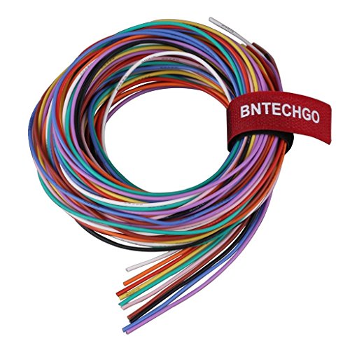 BNTECHGO 22 Gauge Silicone Wire Kit Ultra Flexible 10 Color High Resistant 200 deg C 600V Silicone Rubber Insulation 22 AWG Silicone Wire 60 Strands of Tinned Copper Wire Stranded Wire Model Cable BNTECHGO 22 Gauge Silicone Wire Kit Ultra Flexible 10 Color High Resistant 200 deg C 600V Silicone Rubber Insulation 22 AWG Silicone Wire 60 Strands of Tinned Copper Wire Stranded Wire Model Cable von BNTECHGO