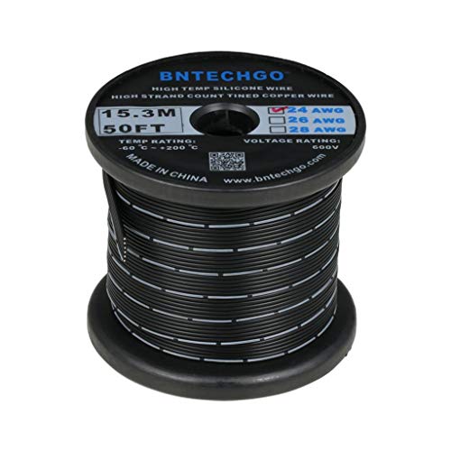 BNTECHGO Silikon-Flachkabel, 24 Gauge, flexibel, flach, 24 AWG Strähnen BNTECHGO Silikon-Flachkabel, 24 Gauge, flexibel, flach, 24 AWG Strähnen von BNTECHGO