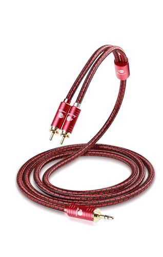 BOAACOUSTIC JIB Audiophile 2xCinch auf klinke 3,5 Audio Kabel, 3,5mm aux Stecker auf 2 RCA Stecker Audio Y Kabel, Adapterkabel 2m BOAACOUSTIC JIB Audiophile 2xCinch auf klinke 3,5 Audio Kabel, 3,5mm aux Stecker auf 2 RCA Stecker Audio Y Kabel, Adapterkabel 2m von BOAACOUSTIC