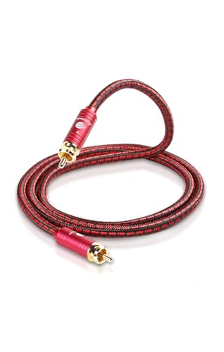 BOAACOUSTIC JIB Audiophile Subwoofer-Kabel, 1RCA auf 1RCA Koaxial-Audiokabel für Verstärker, TV auf Subwoofer, etc. 1m BOAACOUSTIC JIB Audiophile Subwoofer-Kabel, 1RCA auf 1RCA Koaxial-Audiokabel für Verstärker, TV auf Subwoofer, etc. 1m von BOAACOUSTIC
