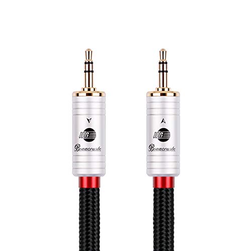 BOAACOUSTIC JIB Aux Kabel 3,5mm Klinkenkabel [3.0M] Auto Audio Kabel Klinke auf Klinke Nylon Geflochtenes Hochwertige, für Kopfhörer, Auto, Handy, PC, Lautsprecher, Stereoanlagen, MP3-Player 3.0M von BOAACOUSTIC