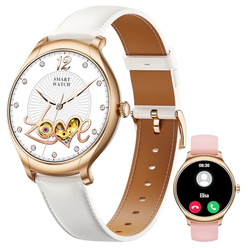 BOALZETD Smartwatch Damen mit Telefonfunktion, 1.39" HD Aktivitätstracker mit Herzfrequenz/SpO2/Schlafmonitor/Menstruationszyklus, 100+ Sportmodi Fitnessuhr Tracker für iOS Android (Roségold) von BOALZETD