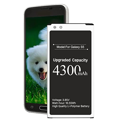 【4300mAh】 Akku für Samsung Galaxy S5, BOANV High Capacity Ersatzakku für Samsung Galaxy S5 G900A AT&T, SM-G900V, G900F, G900R4, G900H, G900R4, I9600, SM-G900T, SM-G900P von BOANV