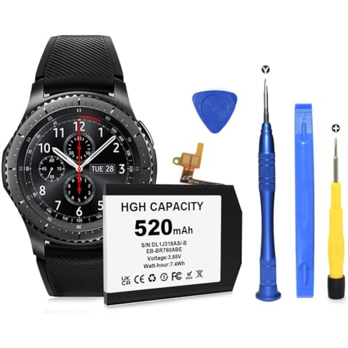 [520mAh] Akku für Samsung Gear S3 Frontier, Gear S3 Classic 3,85 V Akku SM-R760, R770, R765 EB-BR760ABE GH43-04699A mit professionellen Reparaturwerkzeug-Kits von BOANV