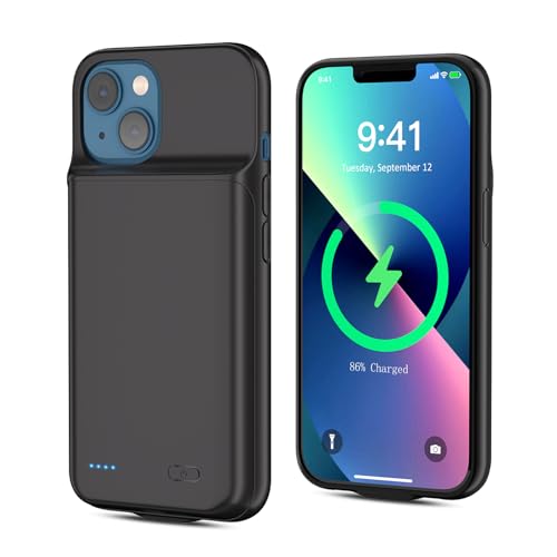 [7000mAh] Akkuhülle für iPhone 13, neues Upgrade mit hoher Kapazität, wiederaufladbares Ladefach, schützendes tragbares Smart Backup Ladegerät für iPhone 13 pro (1 Pack) von BOANV