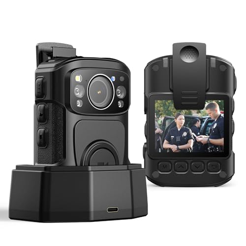 BOBLOV B4K5 4K Body Worn Camera Body Camera with Large 3400mAh for 11Hrs Video Recording, Inter 256GB Camcorder with Night Vision, Charging Dock, for Walking, Traveling, Police Strafverfolgung BOBLOV B4K5 4K Body Worn Camera Body Camera with Large 3400mAh for 11Hrs Video Recording, Inter 256GB Camcorder with Night Vision, Charging Dock, for Walking, Traveling, Police Strafverfolgung von BOBLOV