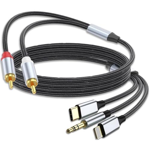 BOBOPACK Audio Kabel, Digital Audio Kabel, Audio Cable 3 5 Klinke auf 3 5 Klinke, USB Typ C zu 2 RCA 3.5mm Audio Konverter für Mobiltelefone/Tablets/Media Player BOBOPACK Audio Kabel, Digital Audio Kabel, Audio Cable 3 5 Klinke auf 3 5 Klinke, USB Typ C zu 2 RCA 3.5mm Audio Konverter für Mobiltelefone/Tablets/Media Player von BOBOPACK