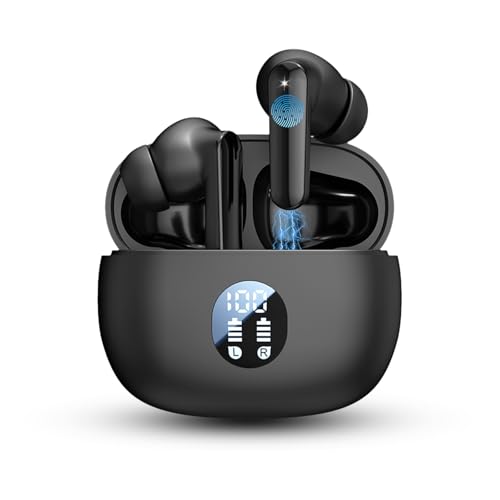 BOBOPACK IP7 wasserdichte Bluetooth 5.4 Sport-Ohrhörer, Bluetooth Kopfhörer, 60 Stunden Akkulaufzeit, ENC Geräuschunterdrückung, Hi-Fi Stereo, Touch Steuerung, Dual LEDs kompatibel mit iOS/Android BOBOPACK IP7 wasserdichte Bluetooth 5.4 Sport-Ohrhörer, Bluetooth Kopfhörer, 60 Stunden Akkulaufzeit, ENC Geräuschunterdrückung, Hi-Fi Stereo, Touch Steuerung, Dual LEDs kompatibel mit iOS/Android von BOBOPACK