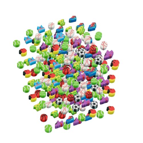 BOBOZHONG Radiergummi Set, 150PCS Mini Radiergummi Kinder Radierer, Niedliche Radiergummis, für Kinder, Schüler, Hausaufgaben, Schule, Büro, Geschenke (ein Fußball Stil) von BOBOZHONG