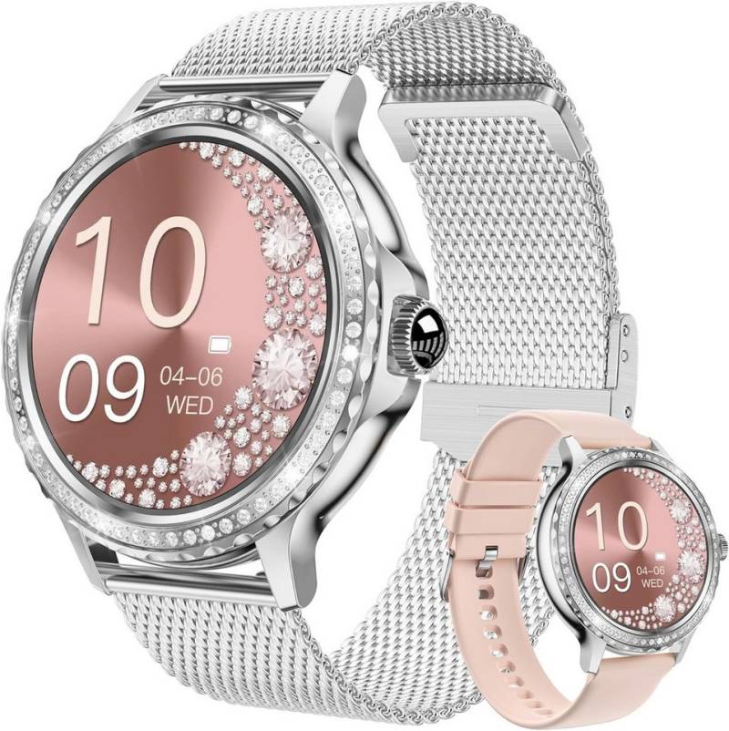 BOCLOUD Damen's und Herren's IP68 wasserdichte Fitness-Tracker Smartwatch (1,4 Zoll, Android/iOS), mit austauschbarem weichem Silikonarmband, mit Blutsauerstoff Herzfrequenz Schlafüberwachung Mehrere Sportmodi von BOCLOUD