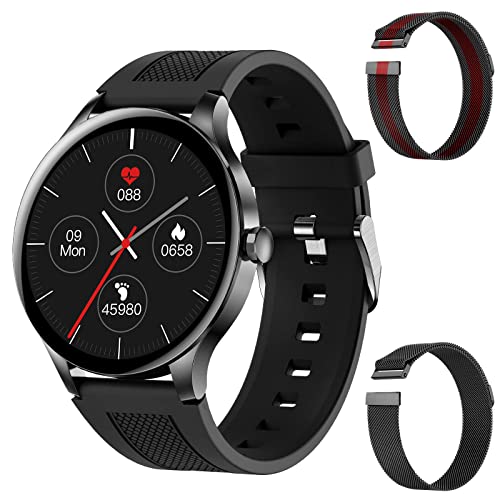 BOCLOUD Smartwatch Herren Damen, Smart Watch für iPhone Android Handy, IP68 Wasserdichte Smartwatch mit Blutsauerstoff/Herzfrequenz/Schlafüberwachung, 1.45''Rechteckig Fitness Tracker mit 20 Sportmodi von BOCLOUD