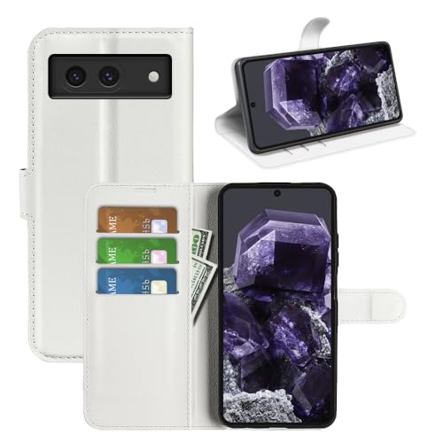 BOCTECH Hülle für Google Pixel 8A, Handyhülle PU Leder Klappbar Schutzhülle Klapphülle mit Ständer, Kartenfach, Magnetschnalle Stoßfest Flip Cover Case Tasche für Google Pixel 8A, Weiß BOCTECH Hülle für Google Pixel 8A, Handyhülle PU Leder Klappbar Schutzhülle Klapphülle mit Ständer, Kartenfach, Magnetschnalle Stoßfest Flip Cover Case Tasche für Google Pixel 8A, Weiß von BOCTECH