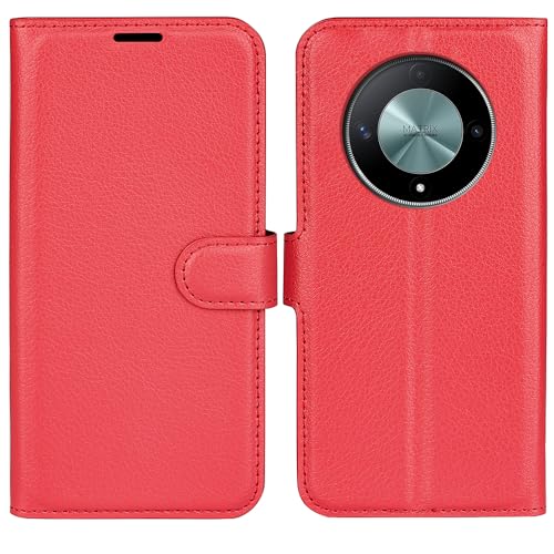 BOCTECH Hülle für Honor Magic6 Lite 5G, Handyhülle PU Leder Klappbar Schutzhülle Klapphülle mit Ständer, Kartenfach, Magnetschnalle Stoßfest Flip Cover Case Tasche für Honor Magic 6 Lite, Rot BOCTECH Hülle für Honor Magic6 Lite 5G, Handyhülle PU Leder Klappbar Schutzhülle Klapphülle mit Ständer, Kartenfach, Magnetschnalle Stoßfest Flip Cover Case Tasche für Honor Magic 6 Lite, Rot von BOCTECH