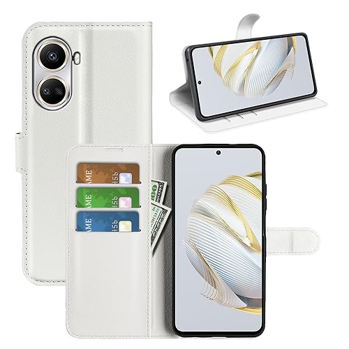 BOCTECH Hülle für Huawei Nova 10 SE, Handyhülle PU Leder Klappbar Schutzhülle Klapphülle mit Ständer, Kartenfach, Magnetschnalle Stoßfest Flip Cover Case Tasche für Huawei Nova 10 SE, Weiß BOCTECH Hülle für Huawei Nova 10 SE, Handyhülle PU Leder Klappbar Schutzhülle Klapphülle mit Ständer, Kartenfach, Magnetschnalle Stoßfest Flip Cover Case Tasche für Huawei Nova 10 SE, Weiß von BOCTECH