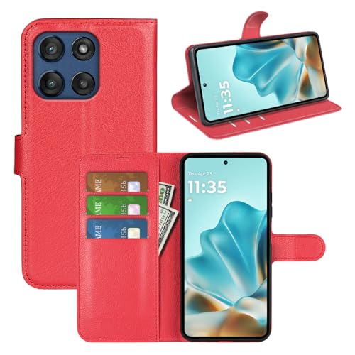BOCTECH Hülle für Motorola Edge 60 Fusion, Handyhülle PU Leder Klappbar Schutzhülle Klapphülle mit Ständer, Kartenfach, Magnetschnalle Stoßfest Flip Case Tasche für Moto Edge 60 Fusion, Rot BOCTECH Hülle für Motorola Edge 60 Fusion, Handyhülle PU Leder Klappbar Schutzhülle Klapphülle mit Ständer, Kartenfach, Magnetschnalle Stoßfest Flip Case Tasche für Moto Edge 60 Fusion, Rot von BOCTECH
