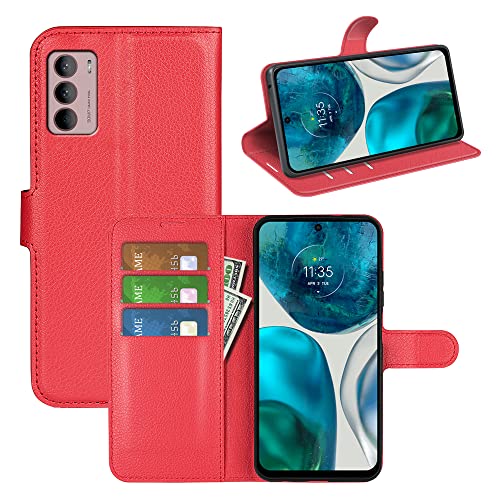 BOCTECH Hülle für Motorola Moto G42, Handyhülle PU Leder Klappbar Schutzhülle Klapphülle mit Ständer, Kartenfach, Magnetschnalle Stoßfest Flip Cover Case Tasche für Moto G42, Rot BOCTECH Hülle für Motorola Moto G42, Handyhülle PU Leder Klappbar Schutzhülle Klapphülle mit Ständer, Kartenfach, Magnetschnalle Stoßfest Flip Cover Case Tasche für Moto G42, Rot von BOCTECH