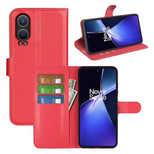 BOCTECH Hülle für Oneplus Nord CE 4 Lite, Handyhülle PU Leder Klappbar Schutzhülle Klapphülle mit Ständer, Kartenfach, Magnetschnalle Stoßfest Flip Cover Case Tasche für Oneplus Nord CE 4 Lite, Rot BOCTECH Hülle für Oneplus Nord CE 4 Lite, Handyhülle PU Leder Klappbar Schutzhülle Klapphülle mit Ständer, Kartenfach, Magnetschnalle Stoßfest Flip Cover Case Tasche für Oneplus Nord CE 4 Lite, Rot von BOCTECH