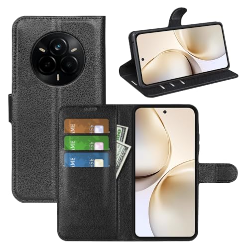 BOCTECH Hülle für Realme 14 Pro+ 5G, Handyhülle PU Leder Klappbar Schutzhülle Klapphülle mit Ständer, Kartenfach, Magnetschnalle Stoßfest Flip Cover Case Tasche für Realme 14 Pro Plus 5G, Schwarz BOCTECH Hülle für Realme 14 Pro+ 5G, Handyhülle PU Leder Klappbar Schutzhülle Klapphülle mit Ständer, Kartenfach, Magnetschnalle Stoßfest Flip Cover Case Tasche für Realme 14 Pro Plus 5G, Schwarz von BOCTECH