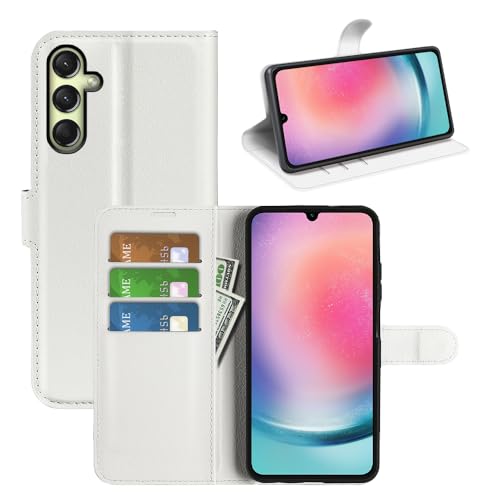 BOCTECH Hülle für Samsung Galaxy A16 5G, Handyhülle PU Leder Klappbar Schutzhülle Klapphülle mit Ständer, Kartenfach, Magnetschnalle Stoßfest Flip Cover Case Tasche für Samsung A16 5G, Weiß BOCTECH Hülle für Samsung Galaxy A16 5G, Handyhülle PU Leder Klappbar Schutzhülle Klapphülle mit Ständer, Kartenfach, Magnetschnalle Stoßfest Flip Cover Case Tasche für Samsung A16 5G, Weiß von BOCTECH