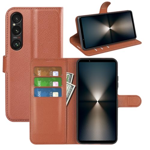BOCTECH Hülle für Sony Xperia 1 VII / PDX256, Handyhülle PU Leder Klappbar Schutzhülle Klapphülle mit Ständer, Kartenfach, Magnetschnalle Stoßfest Flip Cover Case Tasche, Braun BOCTECH Hülle für Sony Xperia 1 VII / PDX256, Handyhülle PU Leder Klappbar Schutzhülle Klapphülle mit Ständer, Kartenfach, Magnetschnalle Stoßfest Flip Cover Case Tasche, Braun von BOCTECH