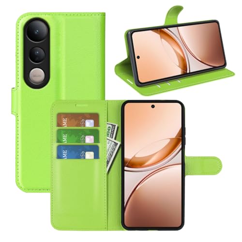 BOCTECH Hülle für Vivo V50 Lite 4G / 5G, Handyhülle PU Leder Klappbar Schutzhülle Klapphülle mit Ständer, Kartenfach, Magnetschnalle Stoßfest Flip Cover Case Tasche für Vivo V50 Lite, Grün BOCTECH Hülle für Vivo V50 Lite 4G / 5G, Handyhülle PU Leder Klappbar Schutzhülle Klapphülle mit Ständer, Kartenfach, Magnetschnalle Stoßfest Flip Cover Case Tasche für Vivo V50 Lite, Grün von BOCTECH