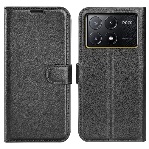 BOCTECH Hülle für Xiaomi Poco X6 Pro 5G, Handyhülle PU Leder Klappbar Schutzhülle Klapphülle mit Ständer, Kartenfach, Magnetschnalle Stoßfest Flip Cover Case Tasche für Poco X6 Pro 5G, Schwarz BOCTECH Hülle für Xiaomi Poco X6 Pro 5G, Handyhülle PU Leder Klappbar Schutzhülle Klapphülle mit Ständer, Kartenfach, Magnetschnalle Stoßfest Flip Cover Case Tasche für Poco X6 Pro 5G, Schwarz von BOCTECH