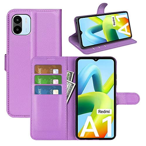 BOCTECH Hülle für Xiaomi Redmi A1 / Redmi A2, Handyhülle PU Leder Klappbar Schutzhülle Klapphülle mit Ständer, Kartenfach, Magnetschnalle Stoßfest Flip Cover Case Tasche für Redmi A1 / A2, Lila BOCTECH Hülle für Xiaomi Redmi A1 / Redmi A2, Handyhülle PU Leder Klappbar Schutzhülle Klapphülle mit Ständer, Kartenfach, Magnetschnalle Stoßfest Flip Cover Case Tasche für Redmi A1 / A2, Lila von BOCTECH