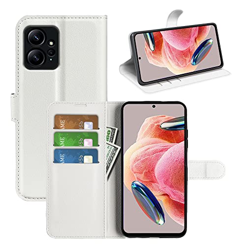 BOCTECH Hülle für Xiaomi Redmi Note 12 4G, Handyhülle PU Leder Klappbar Schutzhülle Klapphülle mit Ständer, Kartenfach, Magnetschnalle Stoßfest Flip Cover Case Tasche für Redmi Note 12 4G, Weiß BOCTECH Hülle für Xiaomi Redmi Note 12 4G, Handyhülle PU Leder Klappbar Schutzhülle Klapphülle mit Ständer, Kartenfach, Magnetschnalle Stoßfest Flip Cover Case Tasche für Redmi Note 12 4G, Weiß von BOCTECH