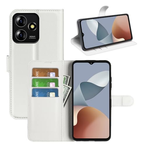 BOCTECH Hülle für ZTE Blade A73 4G, Handyhülle PU Leder Klappbar Schutzhülle Klapphülle mit Ständer, Kartenfach, Magnetschnalle Stoßfest Flip Cover Case Tasche für ZTE Blade A73 4G, Weiß BOCTECH Hülle für ZTE Blade A73 4G, Handyhülle PU Leder Klappbar Schutzhülle Klapphülle mit Ständer, Kartenfach, Magnetschnalle Stoßfest Flip Cover Case Tasche für ZTE Blade A73 4G, Weiß von BOCTECH