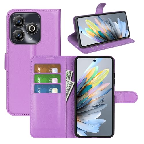 BOCTECH Hülle für ZTE Blade A75 4G, Handyhülle PU Leder Klappbar Schutzhülle Klapphülle mit Ständer, Kartenfach, Magnetschnalle Stoßfest Flip Cover Case Tasche für ZTE Blade A75 4G, Lila BOCTECH Hülle für ZTE Blade A75 4G, Handyhülle PU Leder Klappbar Schutzhülle Klapphülle mit Ständer, Kartenfach, Magnetschnalle Stoßfest Flip Cover Case Tasche für ZTE Blade A75 4G, Lila von BOCTECH