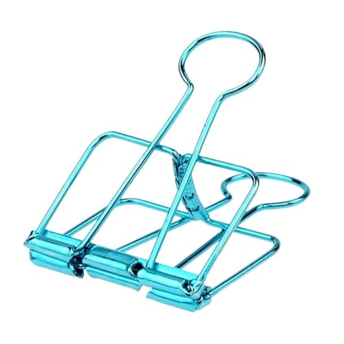 2–10 Stück Büroklammern, silberfarben, rotgold, Binder-Clips, Seitenhalter, Büro, Studium, Binder-Clips, Foto-Klemme, Büro, Schule, Schreibtisch-Organizer (Blau, 2 Stück) von BODOBTF