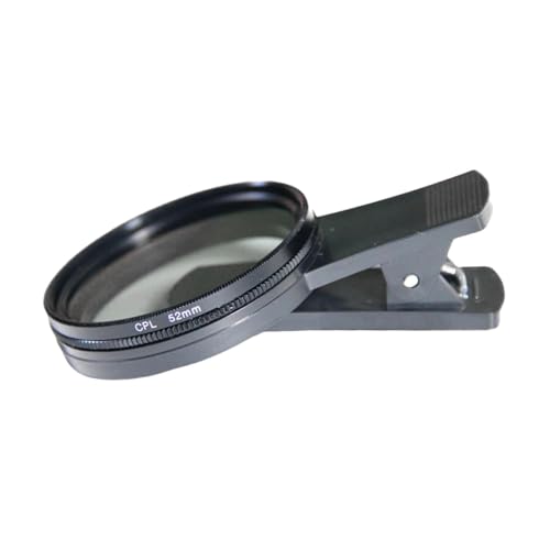 BODYA Universeller 52 mm CPL Filter zum Anklippen, Polarisationsfilter für Handy, kreisförmige Polarisationslinse, Schwarz BODYA Universeller 52 mm CPL Filter zum Anklippen, Polarisationsfilter für Handy, kreisförmige Polarisationslinse, Schwarz von BODYA