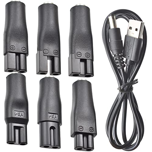 7 Stück 5V Rasierer Ladegerät Netzkabel USB Adapter Set für eine Vielzahl von Elektrische Haarschneidemaschinen, Bartschneider, Rasierer, Schönheitsinstrumente,elektrische Friseure, Luftreiniger 7 Stück 5V Rasierer Ladegerät Netzkabel USB Adapter Set für eine Vielzahl von Elektrische Haarschneidemaschinen, Bartschneider, Rasierer, Schönheitsinstrumente,elektrische Friseure, Luftreiniger von BOEEA