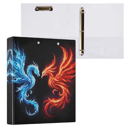 3-Ringbuch Drache Phoenix 3,8 cm runde Ringbücher Sichtbuch mit 200 Blatt für Kinder Schulbedarf Frauen Männer Büro 1 Packung 3-Ringbuch Drache Phoenix 3,8 cm runde Ringbücher Sichtbuch mit 200 Blatt für Kinder Schulbedarf Frauen Männer Büro 1 Packung von BOENLE