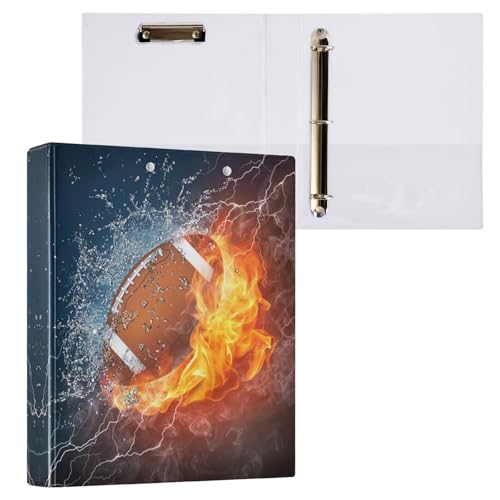Ringbuch mit 3 Ringen, American Football, 3,8 cm, rund, Sichtbuch mit 200 Blatt, für Kinder, Schulbedarf, Damen, Herren, Büro, 1 Packung von BOENLE