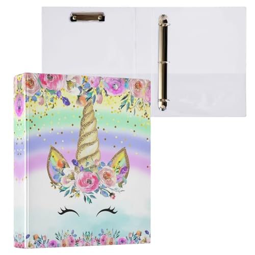 Ringbuch mit 3 Ringen, Einhorn, Rosa, 3,8 cm, rund, Sichtbuch mit 200 Blatt, für Kinder, Schulbedarf, Damen, Herren, Büro, 1 Packung Ringbuch mit 3 Ringen, Einhorn, Rosa, 3,8 cm, rund, Sichtbuch mit 200 Blatt, für Kinder, Schulbedarf, Damen, Herren, Büro, 1 Packung von BOENLE