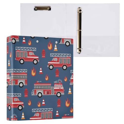 Ringbuch mit 3 Ringen, Feuerwehrautos, 3,8 cm, rund, Sichtbuch mit 200 Blatt, für Kinder, Schulbedarf, Damen, Herren, Büro, 1 Stück Ringbuch mit 3 Ringen, Feuerwehrautos, 3,8 cm, rund, Sichtbuch mit 200 Blatt, für Kinder, Schulbedarf, Damen, Herren, Büro, 1 Stück von BOENLE