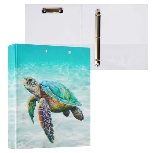 Ringbuch mit 3 Ringen, Meeresschildkröte, 3,8 cm, rund, Sichtbuch mit 200 Blatt, für Kinder, Schulbedarf, Damen, Herren, Büro, 1 Packung Ringbuch mit 3 Ringen, Meeresschildkröte, 3,8 cm, rund, Sichtbuch mit 200 Blatt, für Kinder, Schulbedarf, Damen, Herren, Büro, 1 Packung von BOENLE